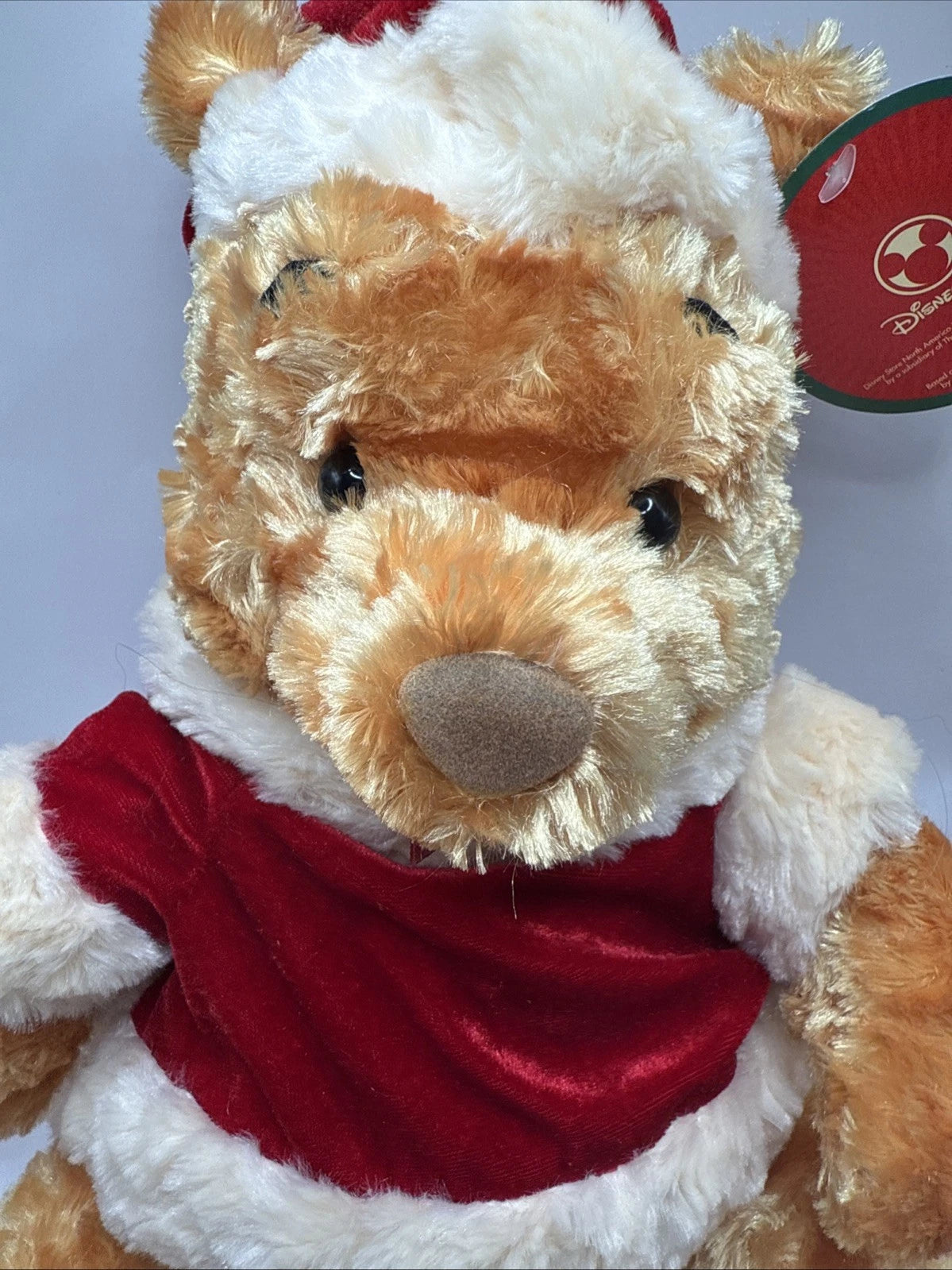 DISNEY STORE ORIGINAL CHRISTMAS POOH BEAR PLUSH STUFFED ANIMAL TRADITIONS W/ TAG