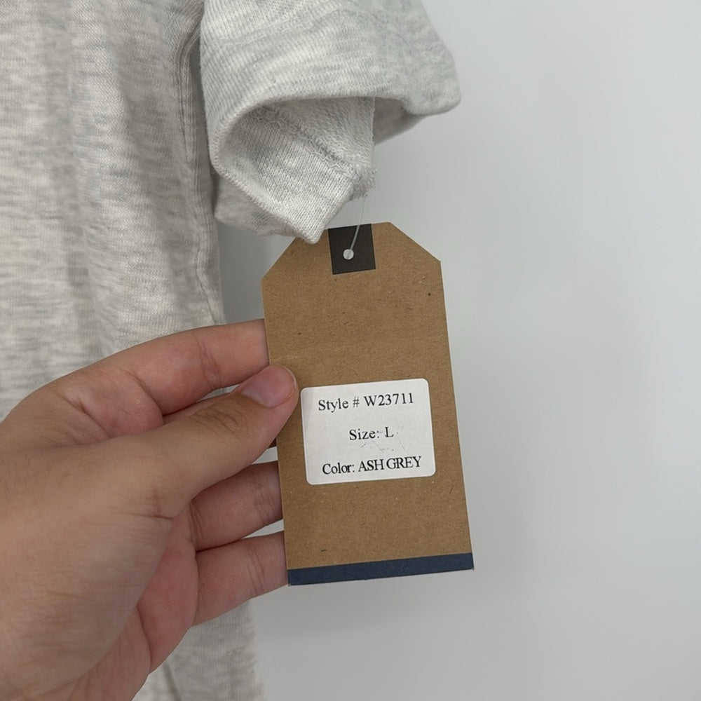 Peppermint Mocha Obsessed Christmas Top MV Sport Ash Grey Holiday Tee Sz L NWT