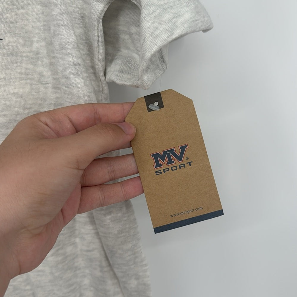 Peppermint Mocha Obsessed Christmas Top MV Sport Ash Grey Holiday Tee Sz L NWT