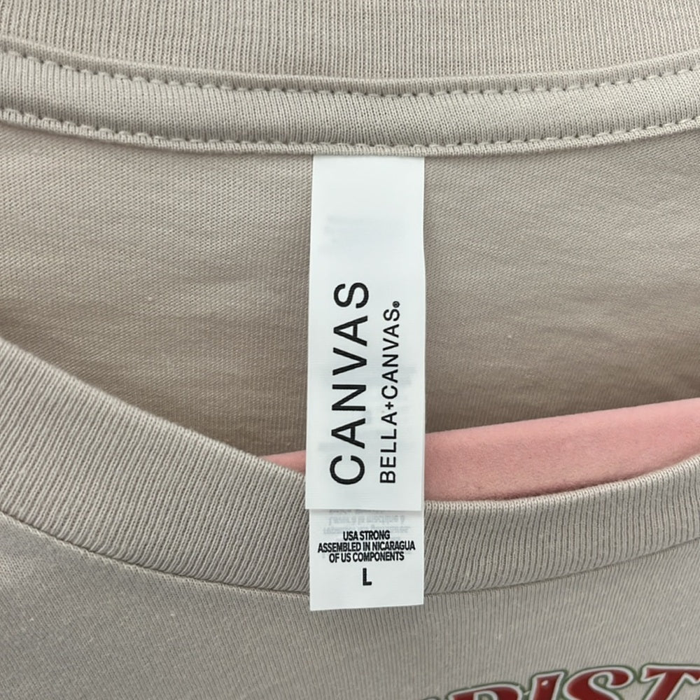 Moody Christmas Co. “Keep the Mood Cheery” Highland Cow T-Shirt Sz L Holiday Tee