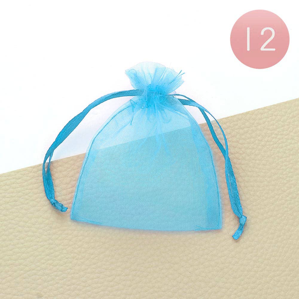 12PCS - 2.75 X 3.5 Ribboned Organza Gift Bags
: Pk