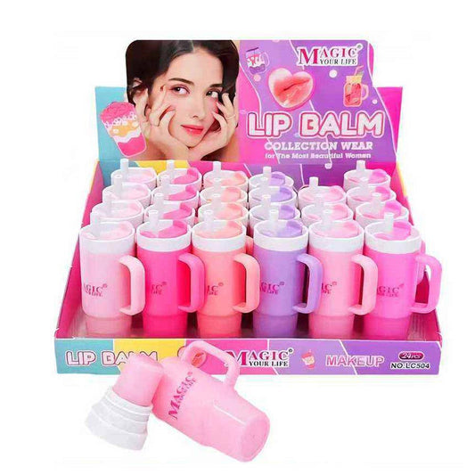 24PCS - Tumbler Shape Moisturizing Lip Balms