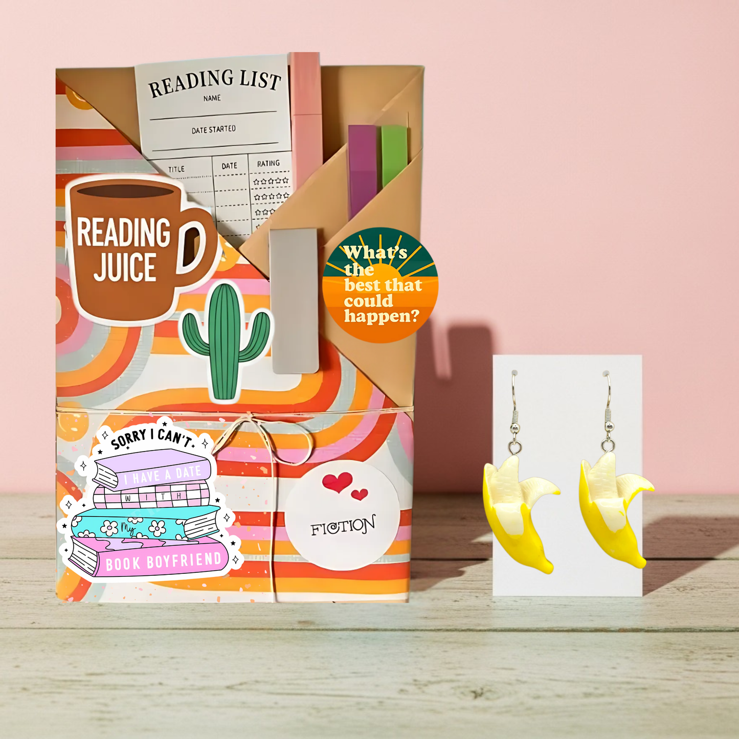 Blind Date Book & Earrings Gift Set – Wholesale Bestseller: Astronaut Earrings / Fiction