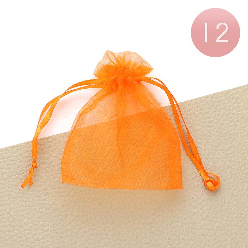 12PCS - 2.75 X 3.5 Ribboned Organza Gift Bags
: Pk