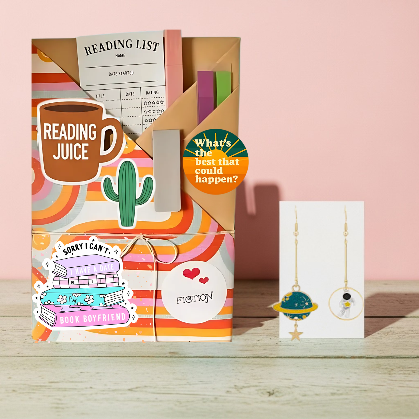 Blind Date Book & Earrings Gift Set – Wholesale Bestseller: Gummy Bear Orange Earrings / Fiction