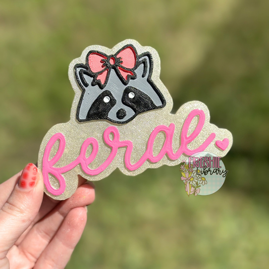 Feral Racoon Car Freshener