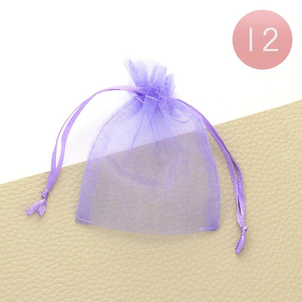 12PCS - 2.75 X 3.5 Ribboned Organza Gift Bags
: Pk