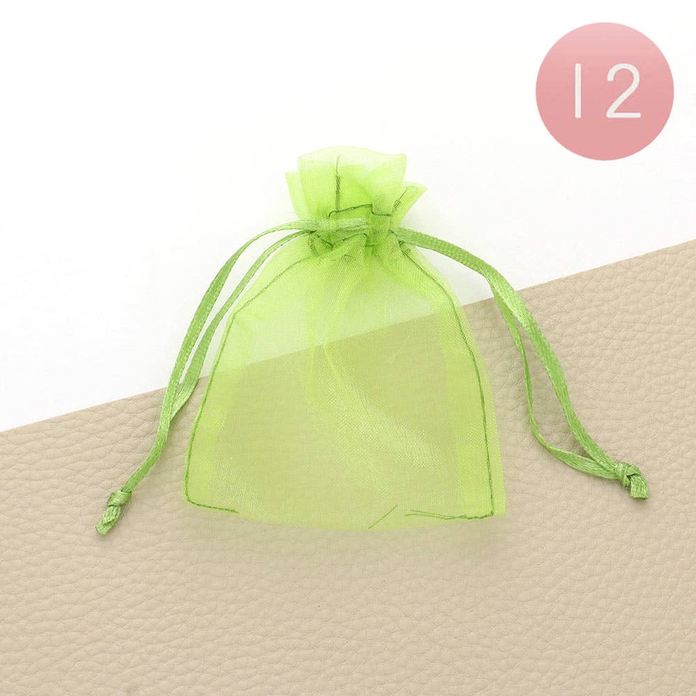 12PCS - 2.75 X 3.5 Ribboned Organza Gift Bags
: Pk