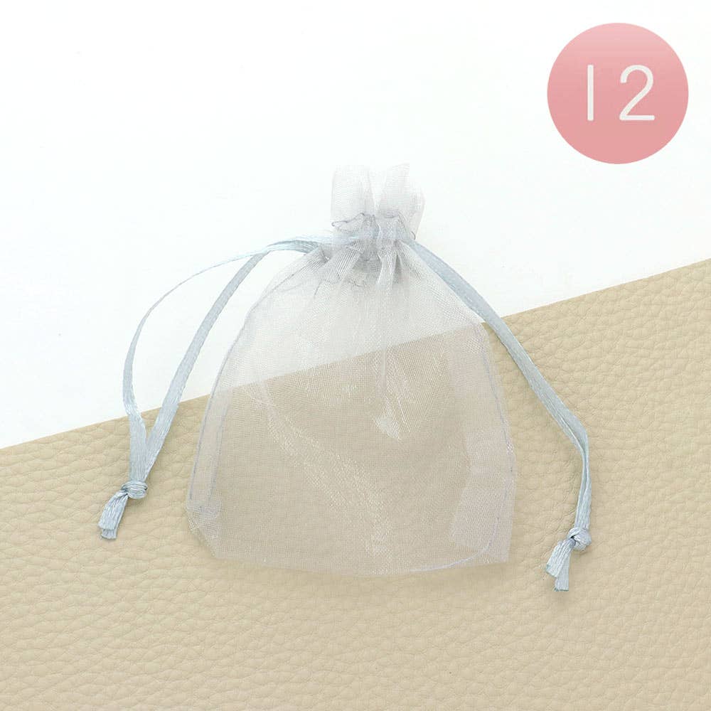 12PCS - 2.75 X 3.5 Ribboned Organza Gift Bags
: Pk