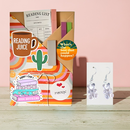 Blind Date Book & Earrings Gift Set – Wholesale Bestseller: Gummy Bear White Earrings / Fiction