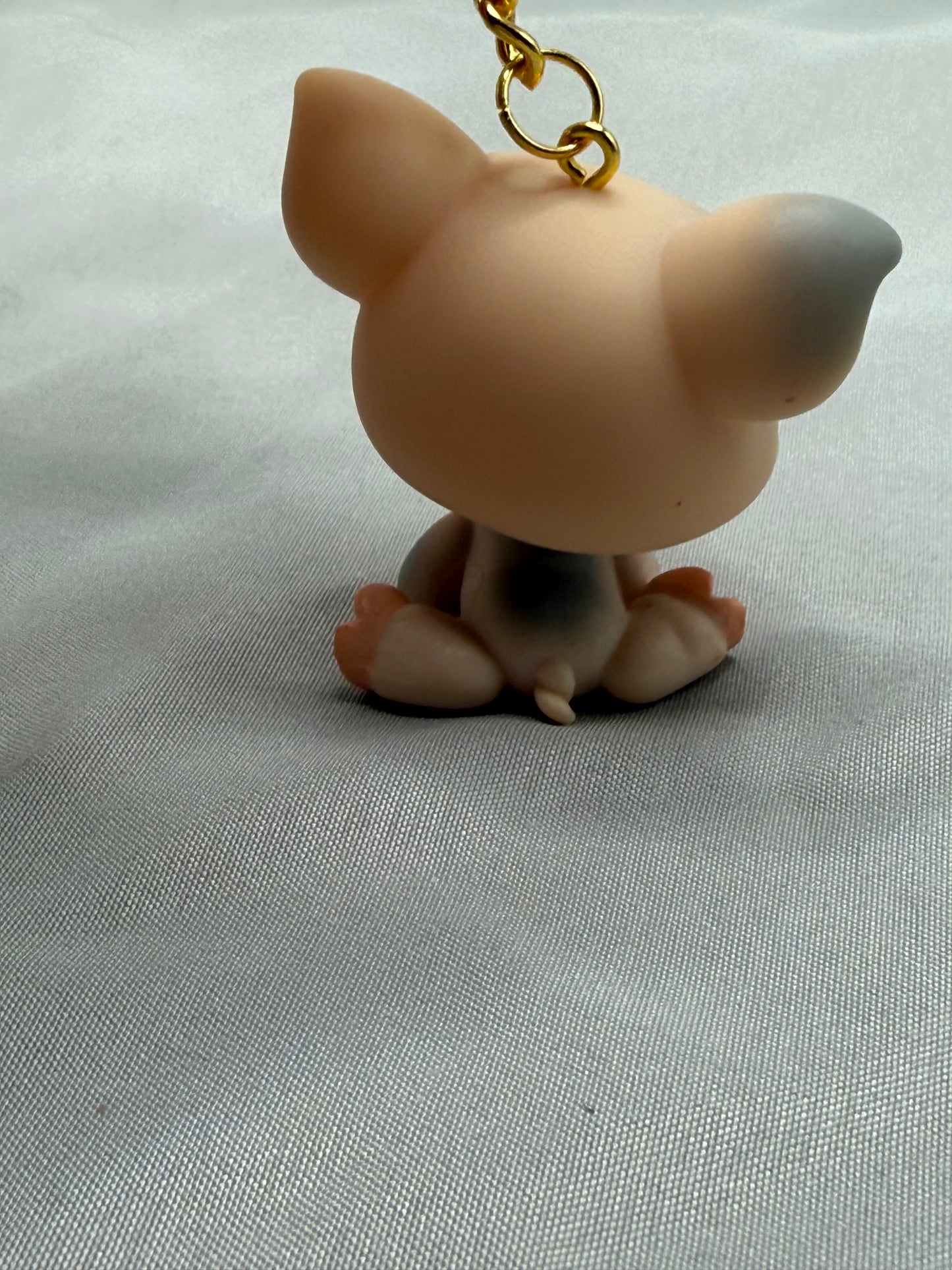 Pig Keychain | Pink Pig Amber Eyes Gold Keyring | Y2K Retro Toy Charm