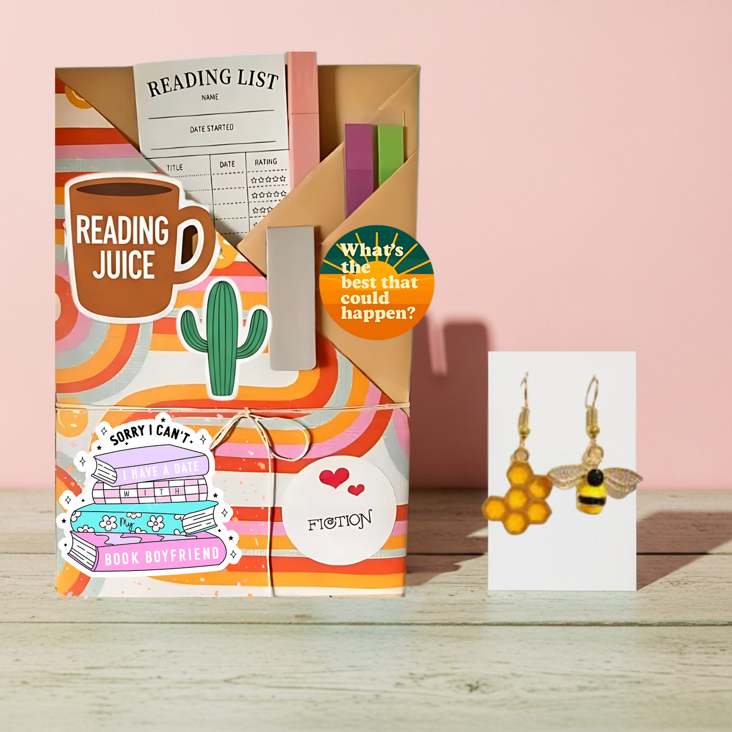 Blind Date Book & Earrings Gift Set – Wholesale Bestseller: Astronaut Earrings / Fiction
