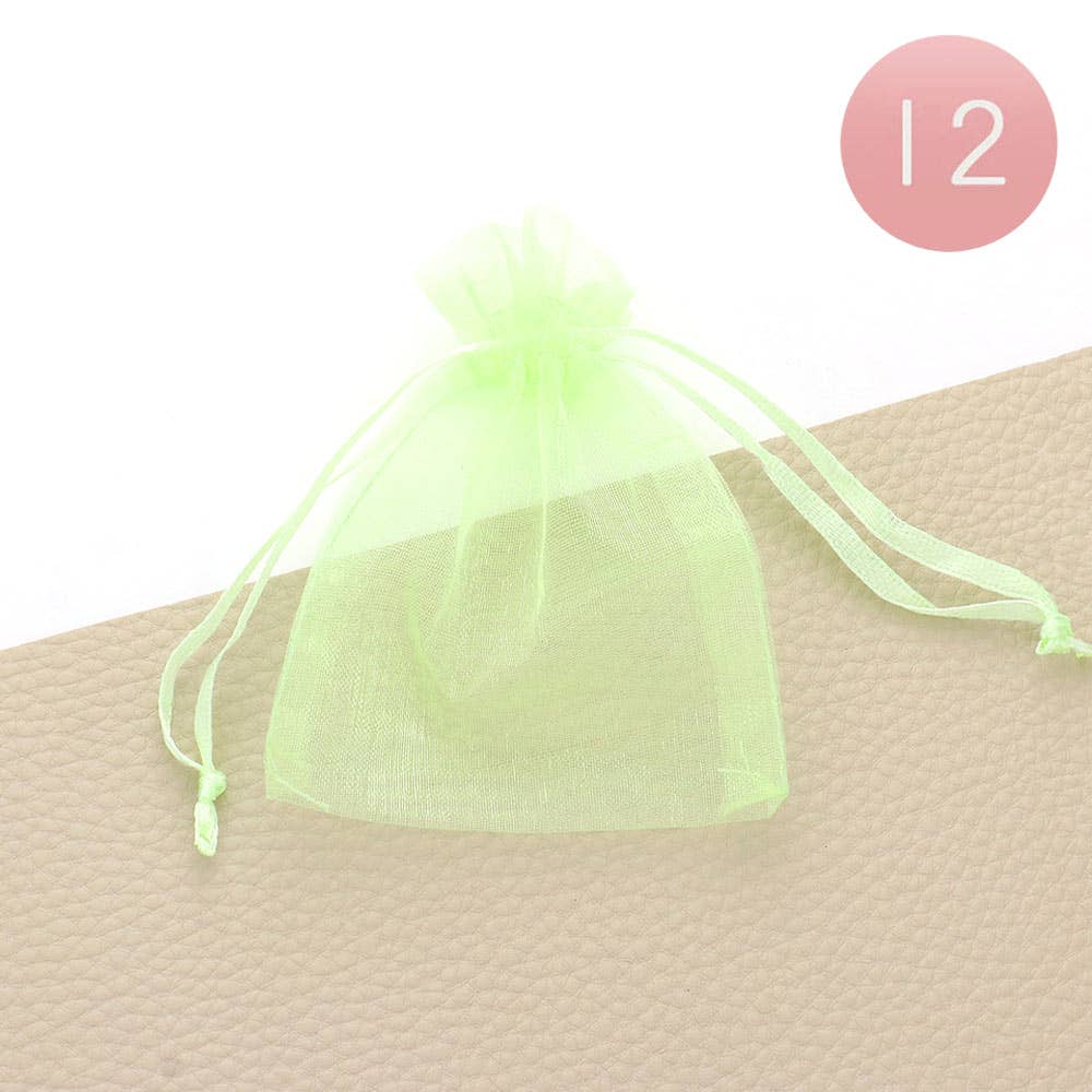 12PCS - 2.75 X 3.5 Ribboned Organza Gift Bags
: Pk