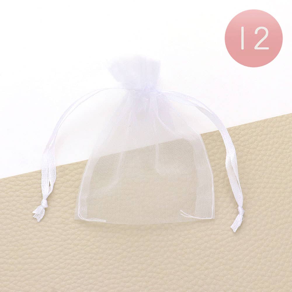 12PCS - 2.75 X 3.5 Ribboned Organza Gift Bags
: Pk