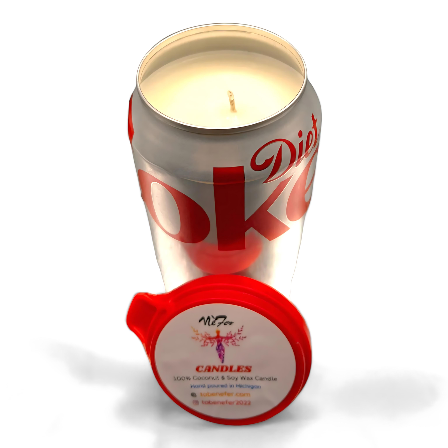 Diet Coke Can Candle – Custom Scent Soda Smell Candle: Ginger Pumpkin Tart / 7.5 oz Can