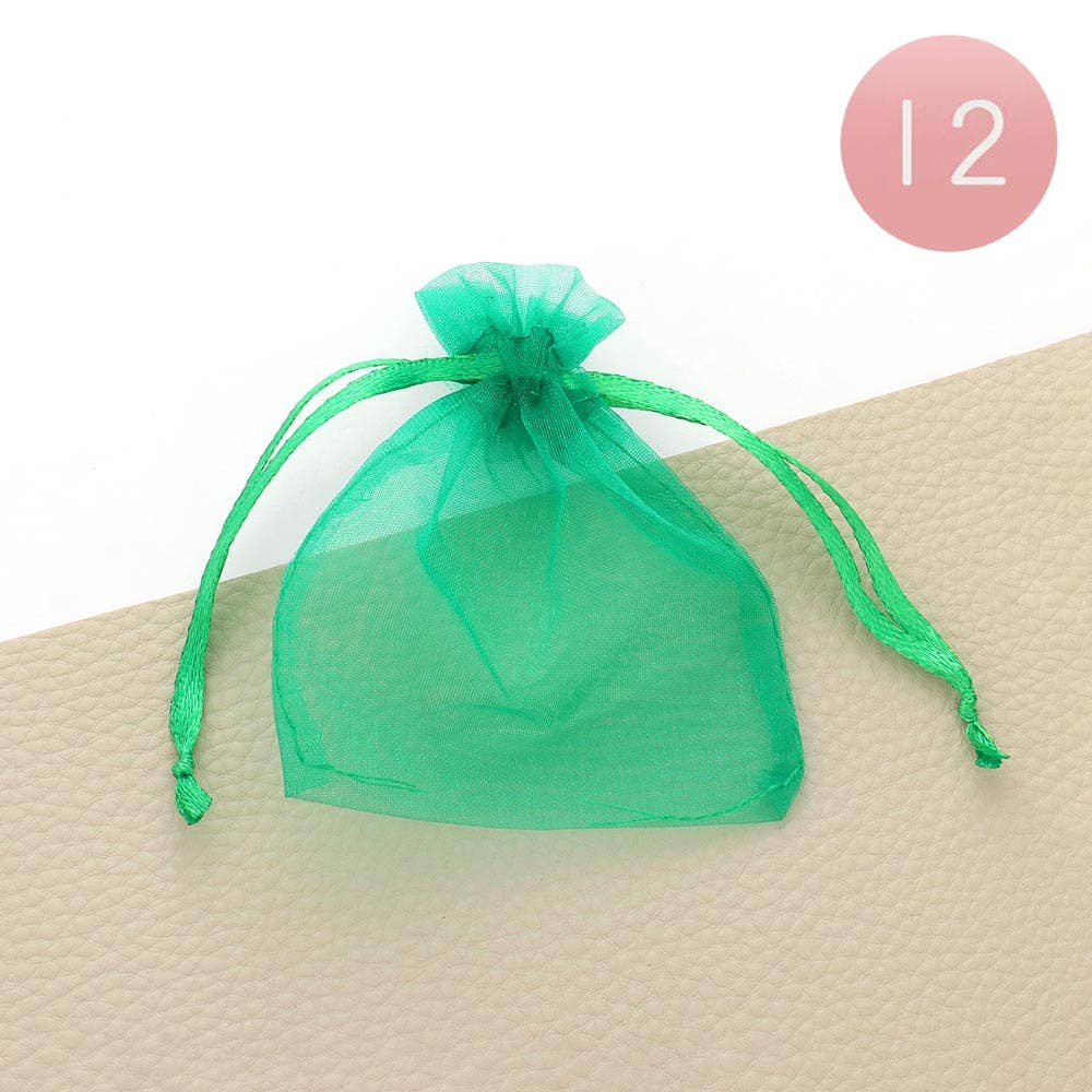 12PCS - 2.75 X 3.5 Ribboned Organza Gift Bags
: Pk