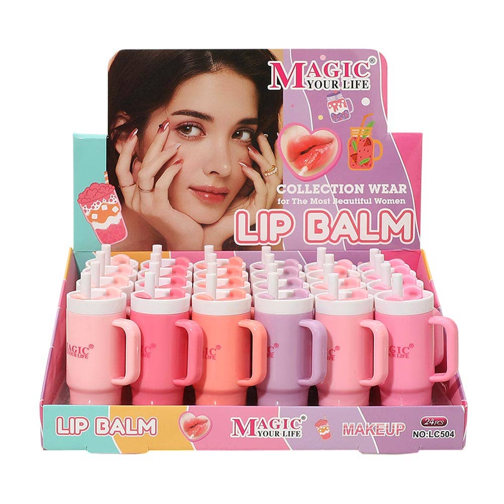 24PCS - Tumbler Shape Moisturizing Lip Balms