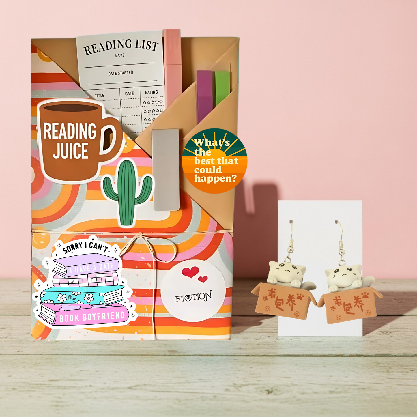 Blind Date Book & Earrings Gift Set – Wholesale Bestseller: Robot Earrings / Fiction