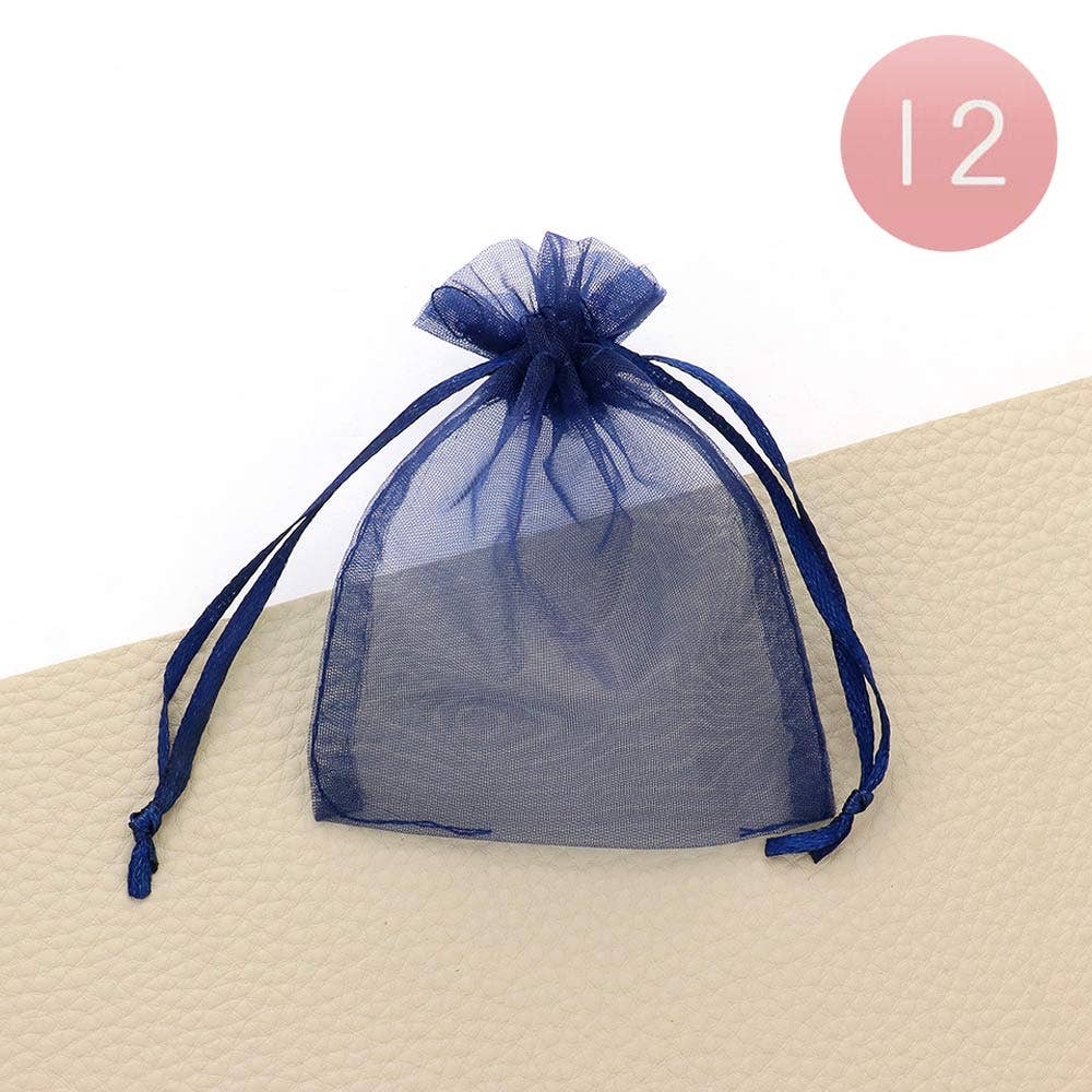 12PCS - 2.75 X 3.5 Ribboned Organza Gift Bags
: Pk