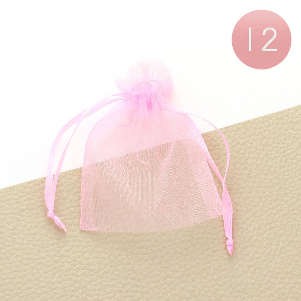 12PCS - 2.75 X 3.5 Ribboned Organza Gift Bags
: Pk