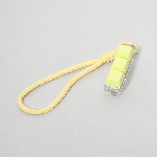 Light Up LED Stress Relief Cube Keyboard Bag Charm: Yellow