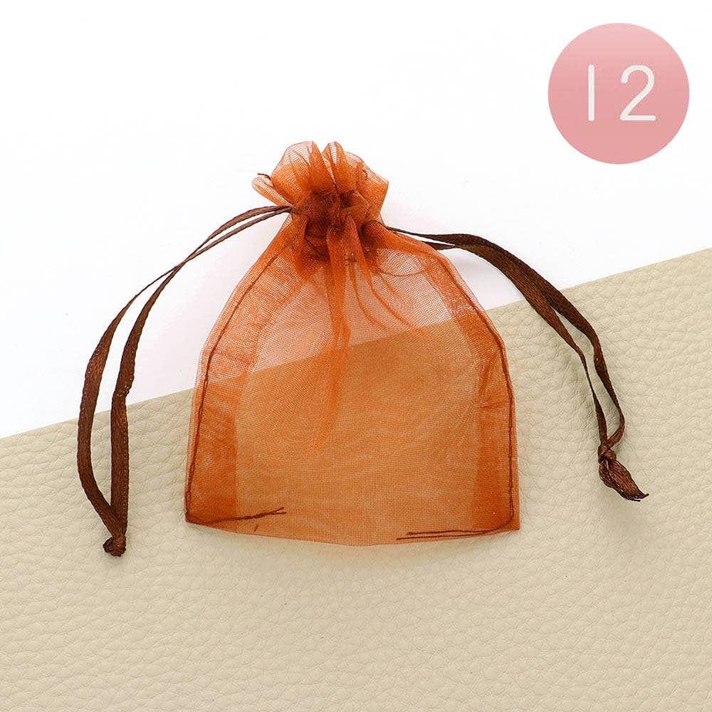 12PCS - 2.75 X 3.5 Ribboned Organza Gift Bags
: Pk