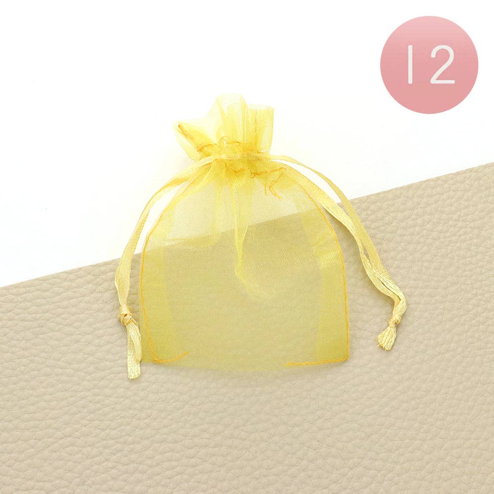 12PCS - 2.75 X 3.5 Ribboned Organza Gift Bags
: Pk
