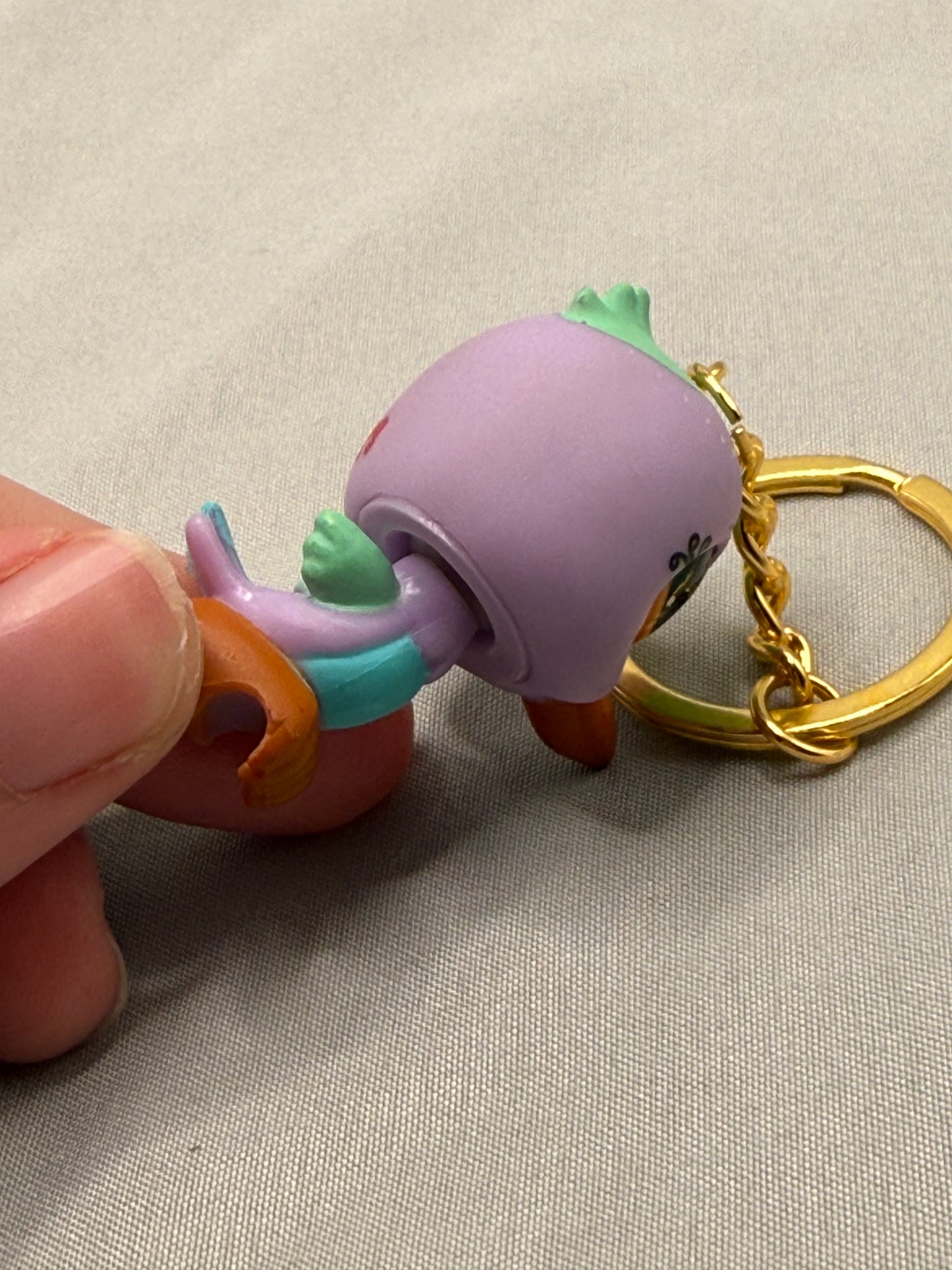 Bird Keychain | Y2K Pet Club Purple Mint Green Parakeet Gold Eyes | Y2K Retro Toy Charm Accessory