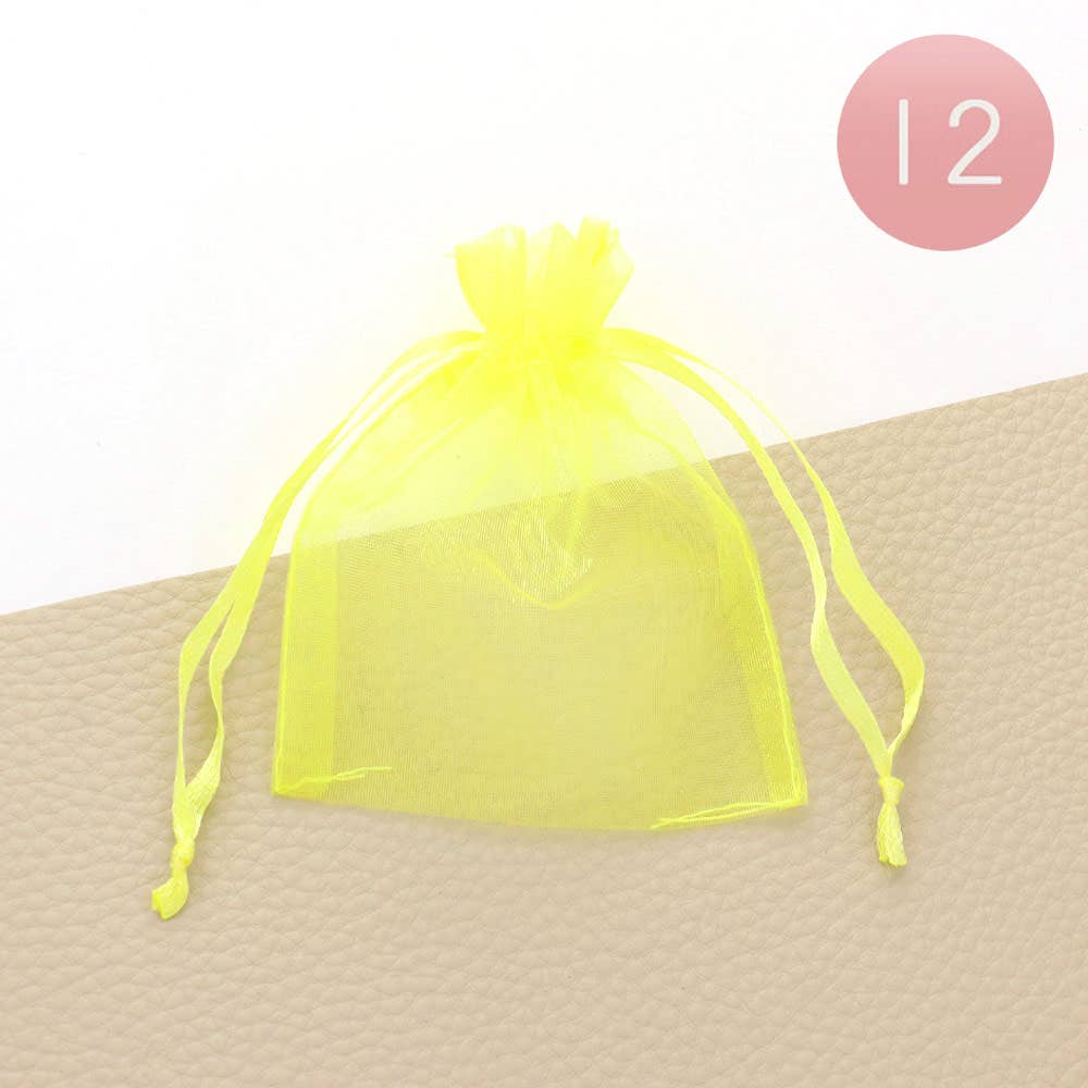 12PCS - 2.75 X 3.5 Ribboned Organza Gift Bags
: Pk