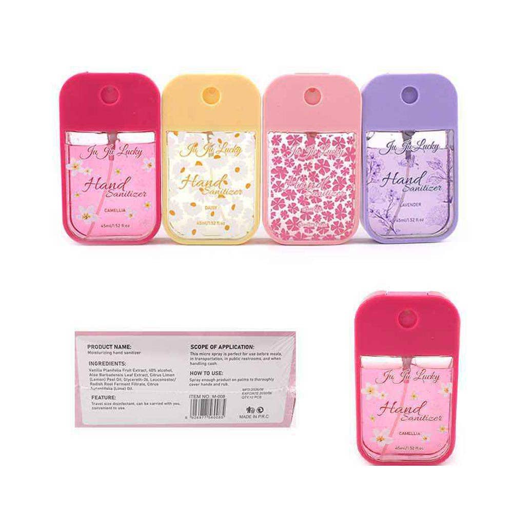 12PCS - Floral Pocket Hand Sanitizer Spray