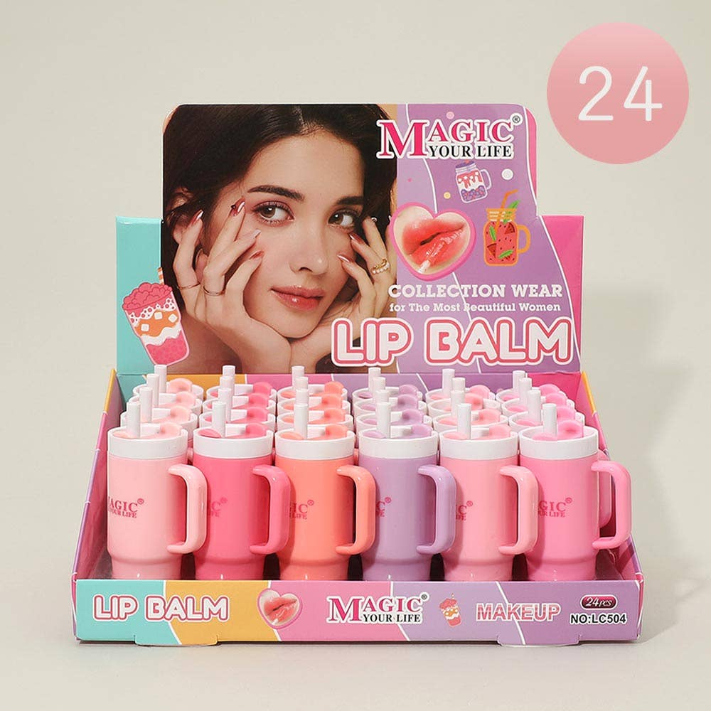 24PCS - Tumbler Shape Moisturizing Lip Balms