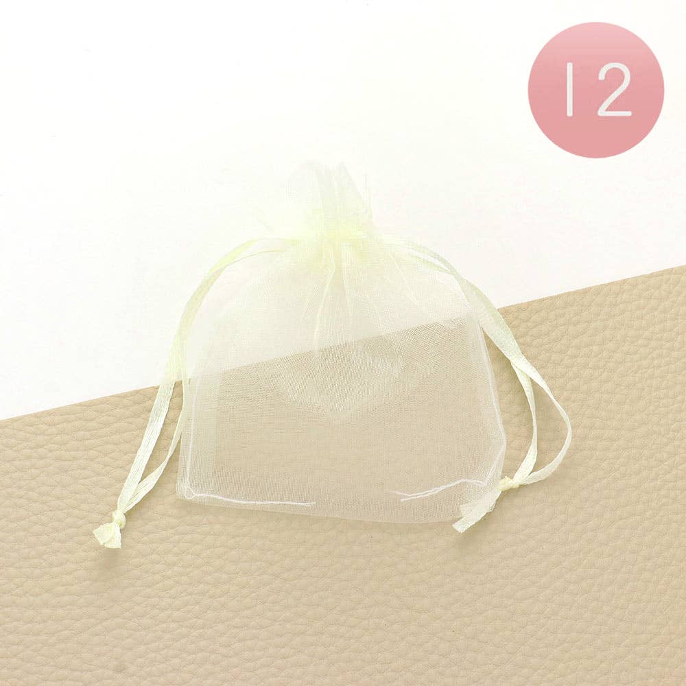 12PCS - 2.75 X 3.5 Ribboned Organza Gift Bags
: Pk