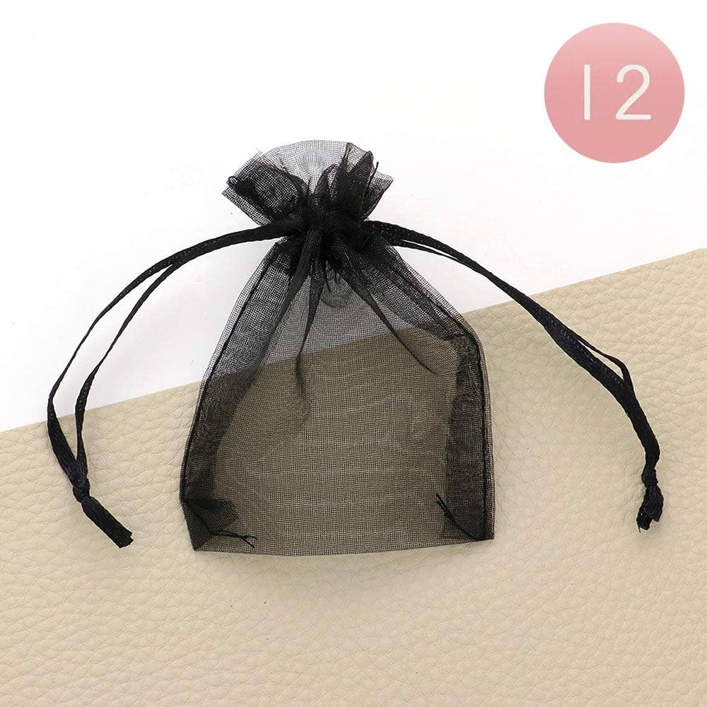 12PCS - 2.75 X 3.5 Ribboned Organza Gift Bags
: Pk