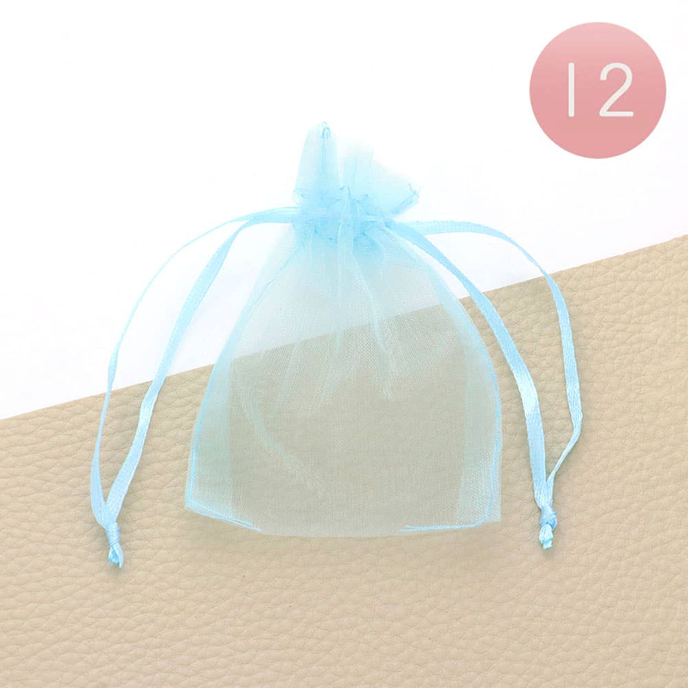 12PCS - 2.75 X 3.5 Ribboned Organza Gift Bags
: Pk