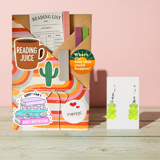 Blind Date Book & Earrings Gift Set – Wholesale Bestseller: Gummy Bear Light Green Earrings / Fiction