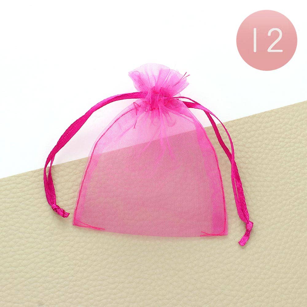 12PCS - 2.75 X 3.5 Ribboned Organza Gift Bags
: Pk