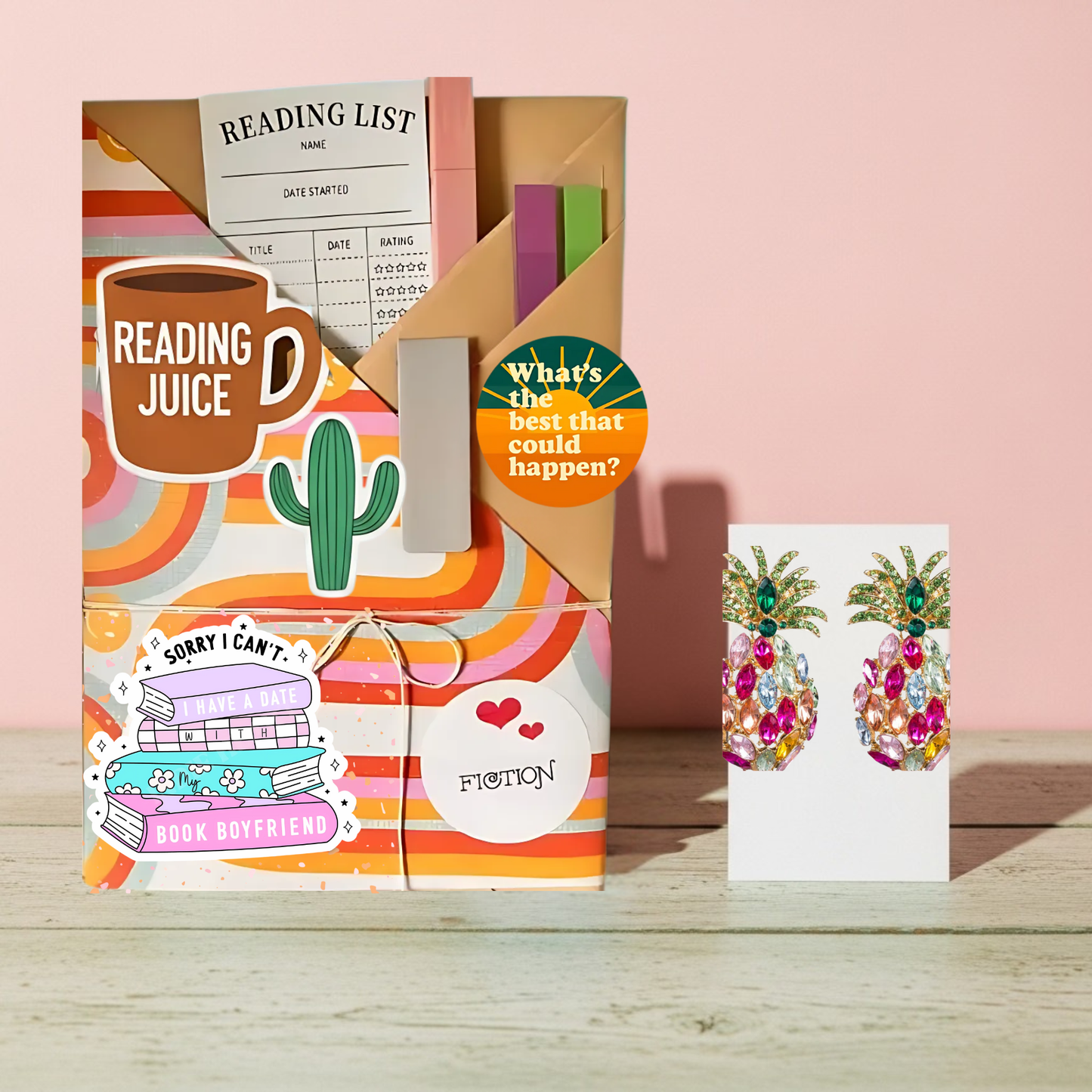 Blind Date Book & Earrings Gift Set – Wholesale Bestseller: Gummy Bear Light Green Earrings / Fiction