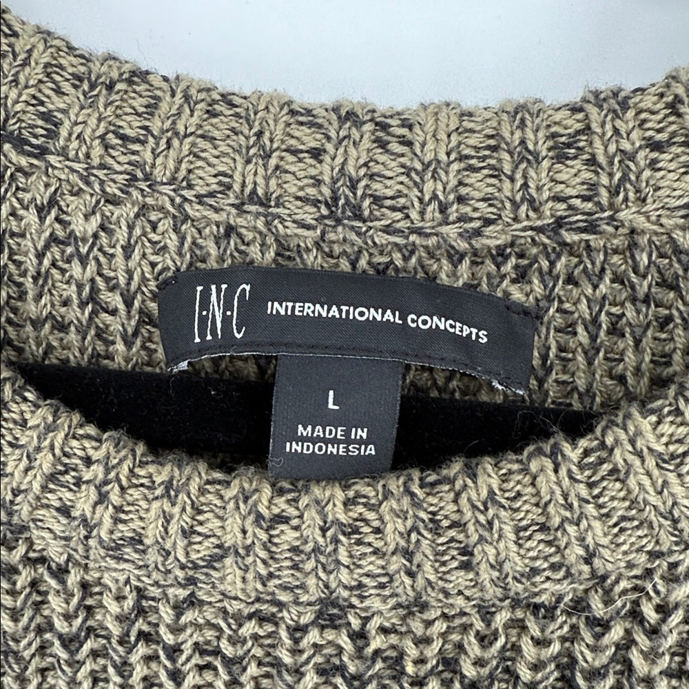Label on a textured fabric with 'I-N-C International Concepts' branding