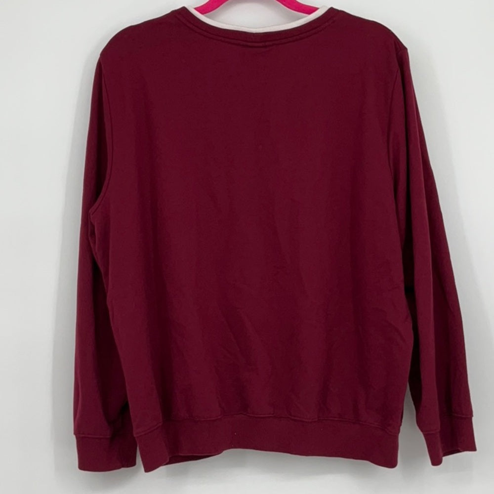 Maroon sweatshirt on a white background